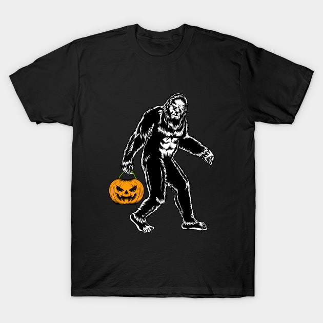 Cool Bigfoot Halloween Merch T-Shirt by Sonyi